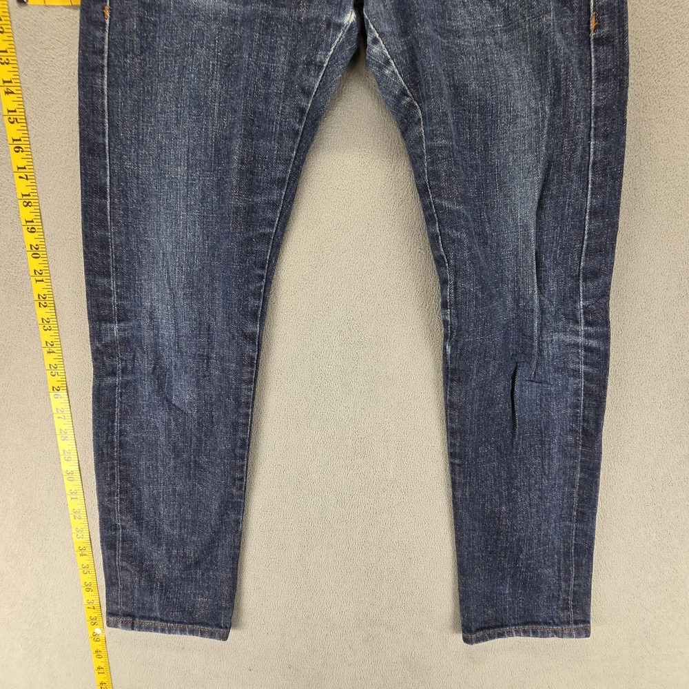 Naked & Famous Jeans Mens 30x30 Blue Selvedge Super Skinny Guy Stretch Whiskers - Picture 11 of 16